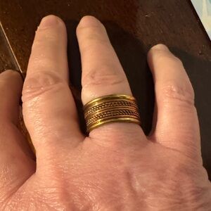 Gold and Black Spinner Ring